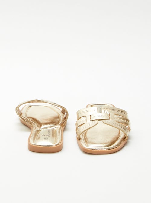 Mules effetto pelle craquelé - Kiabi