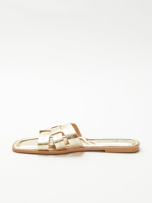 Mules effetto pelle craquelé - Kiabi