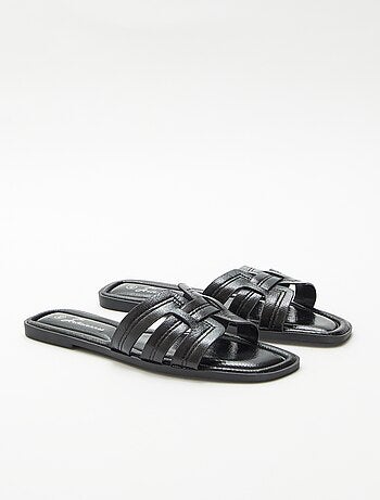 Mules effetto pelle craquelé
