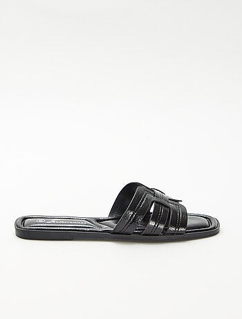 Mules effetto pelle craquelé