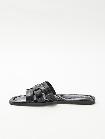 Mules effetto pelle craquelé