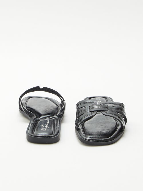 Mules effetto pelle craquelé - Kiabi