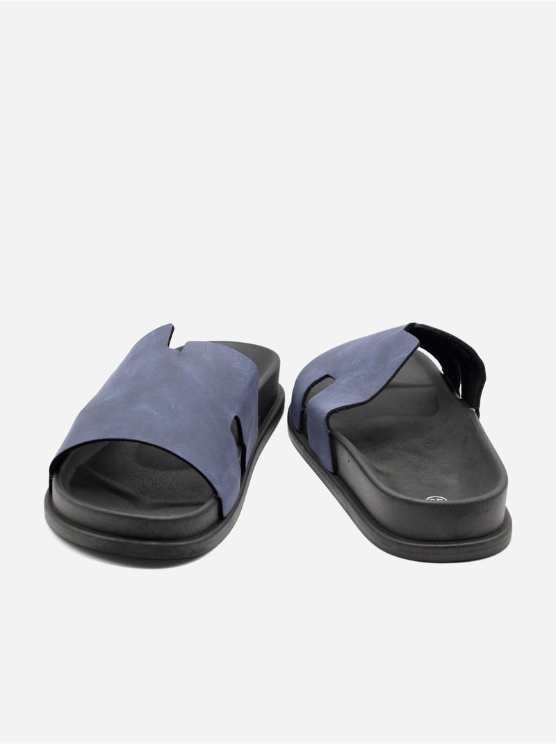 Mules effetto pelle scamosciata Blu - Kiabi