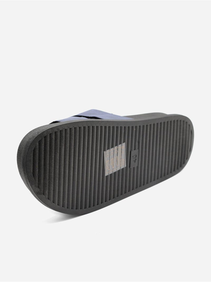 Mules effetto pelle scamosciata Blu - Kiabi