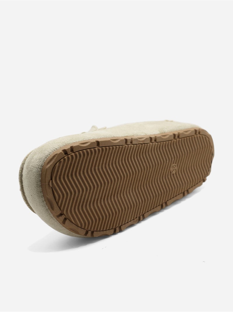 Mules effetto pelle scamosciata Crema - Kiabi