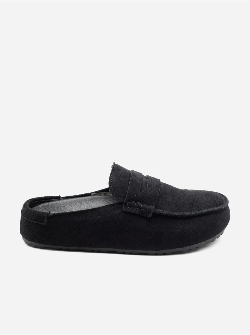 Mules effetto pelle scamosciata Nero - Kiabi