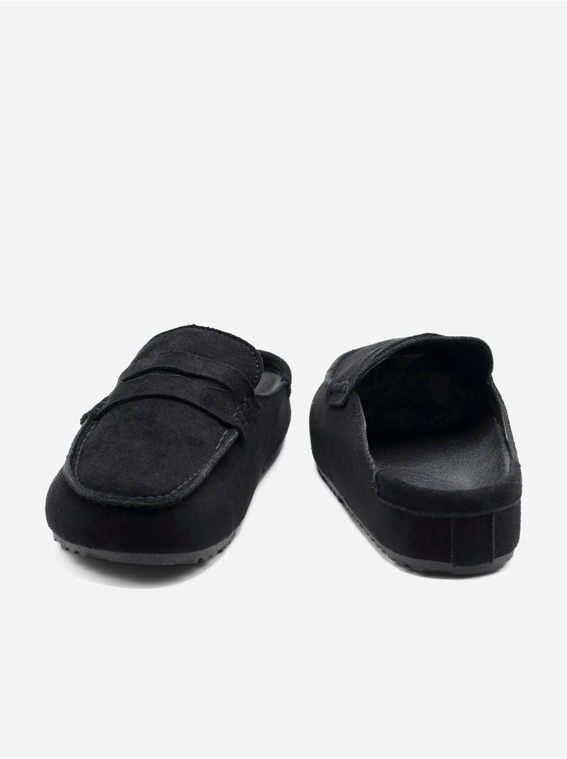 Mules effetto pelle scamosciata Nero - Kiabi