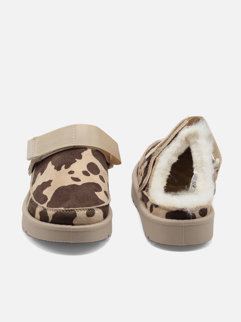 Mules in pelliccia sintetica Beige - Kiabi