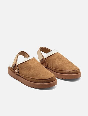 Mules in pelliccia sintetica
