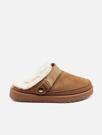 Mules in pelliccia sintetica