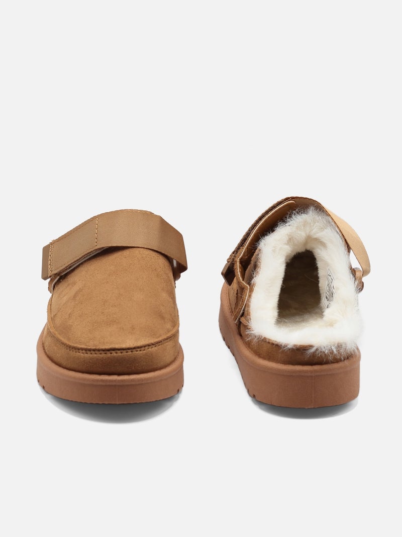 Mules in pelliccia sintetica Cammello - Kiabi