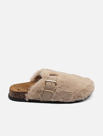 Mules in pelliccia sintetica