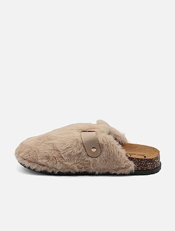 Mules in pelliccia sintetica
