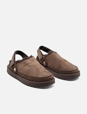 Mules in pelliccia sintetica