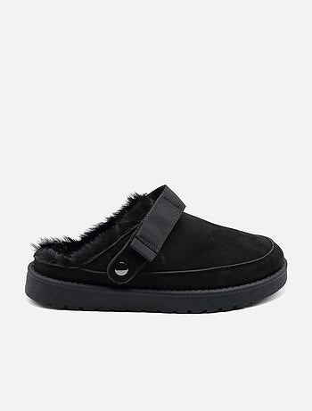 Mules in pelliccia sintetica