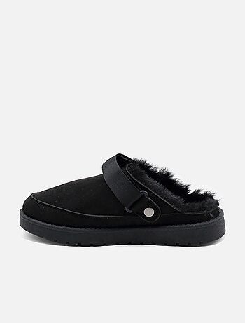 Mules in pelliccia sintetica