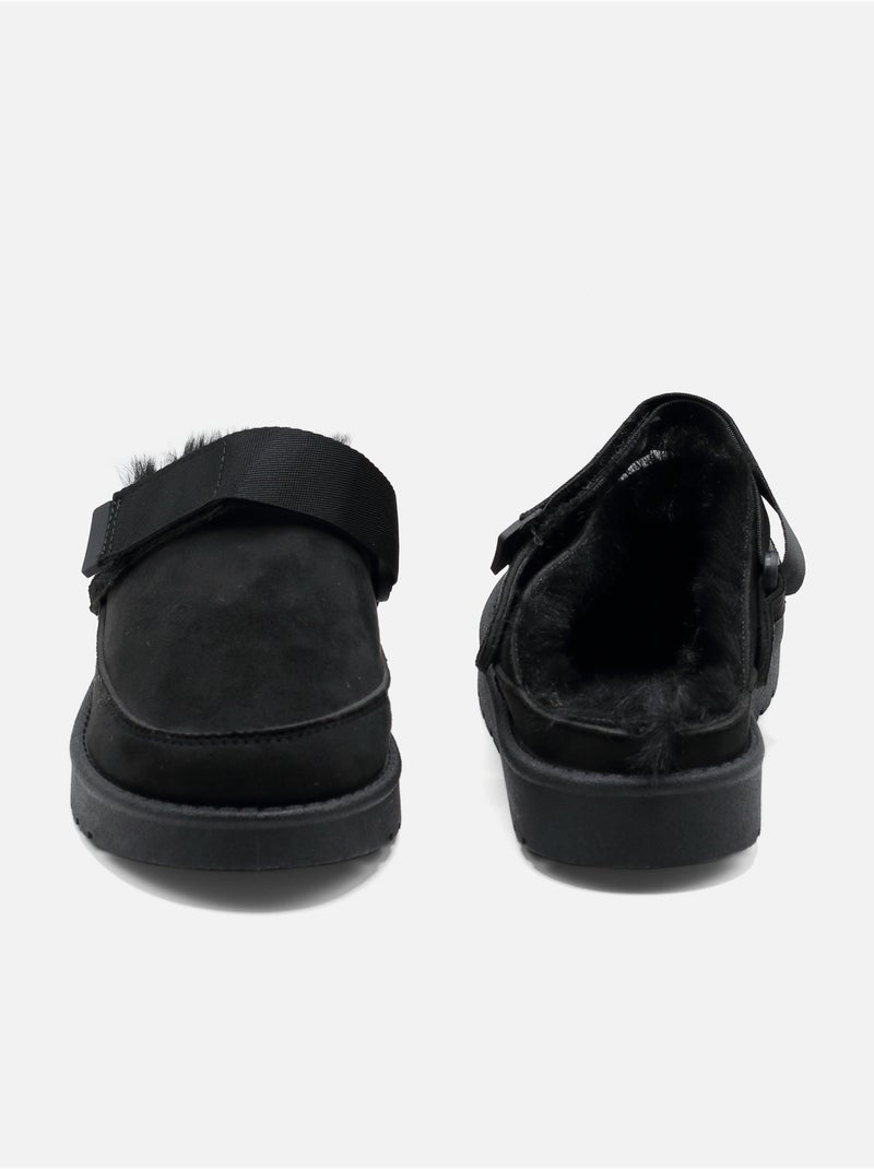 Mules in pelliccia sintetica Nero - Kiabi