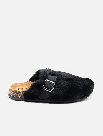 Mules in pelliccia sintetica