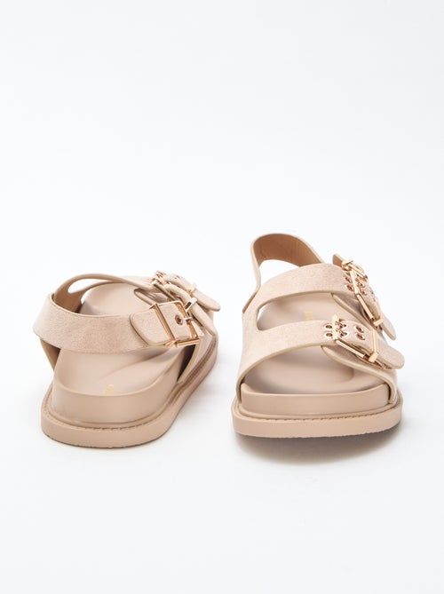 Mules in simil suede con cinturini regolabili sul retro - Kiabi