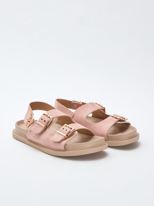 Mules in simil suede con cinturini regolabili sul retro - Kiabi