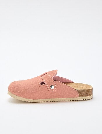 Mules in simil suede con cinturini