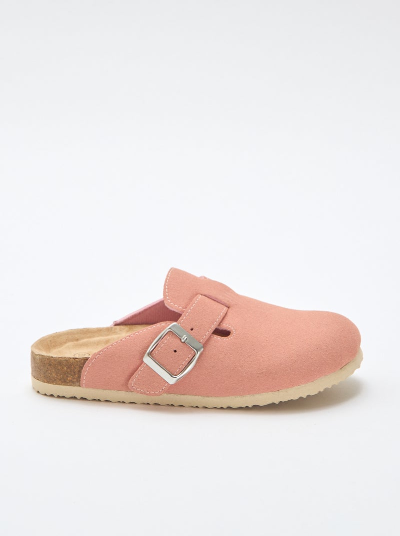 Mules in simil suede con cinturini Rosa - Kiabi