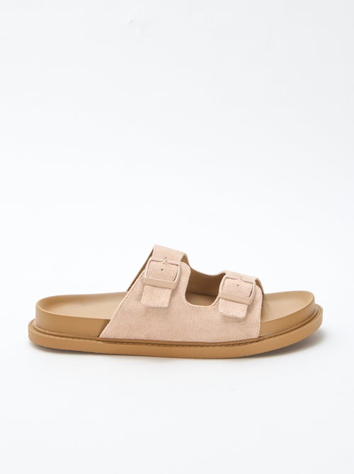 Mules in simil suede con doppia fascia - Kiabi