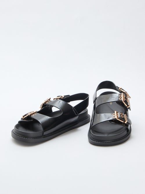 Mules in similpelle con 3 cinturini regolabili - Kiabi