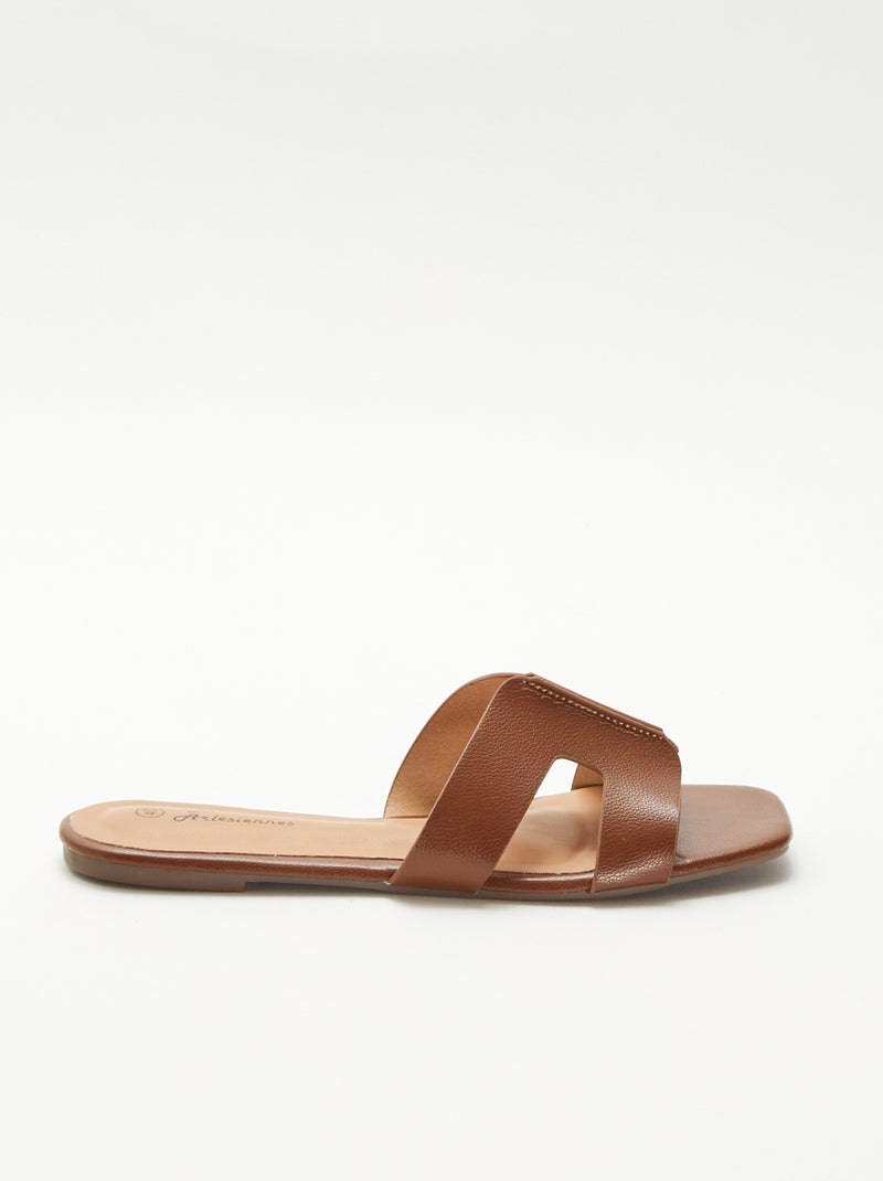 Mules in similpelle Marrone - Kiabi