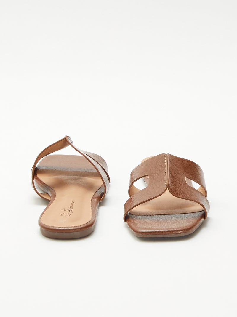 Mules in similpelle Marrone - Kiabi