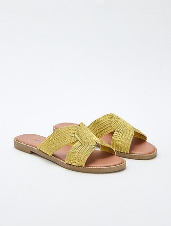 Mules in tessuto