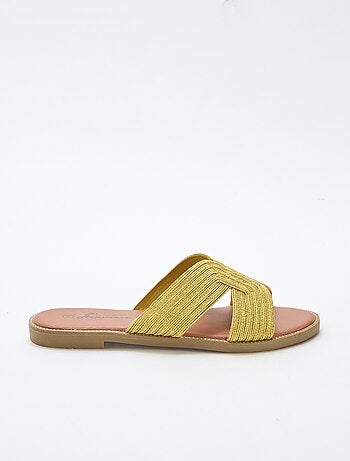 Mules in tessuto
