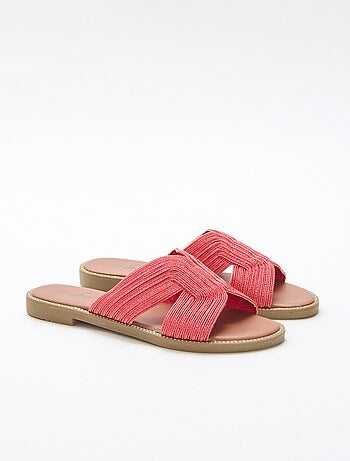 Mules in tessuto