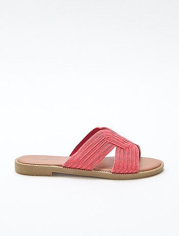 Mules in tessuto