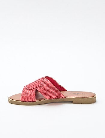Mules in tessuto