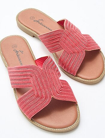 Mules in tessuto