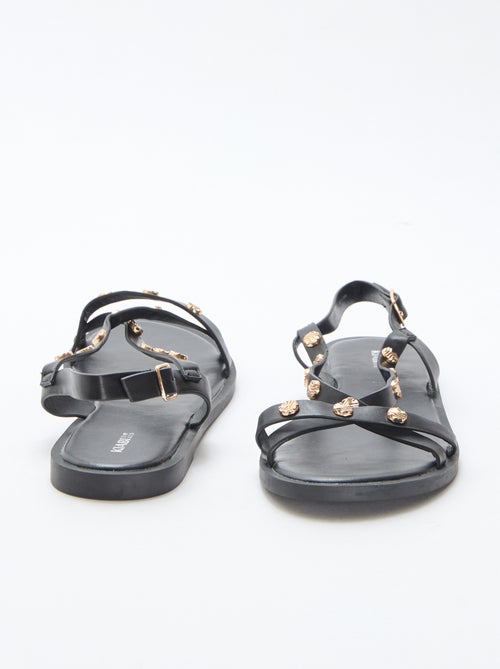 Mules multi-fascette con borchie brillanti - Kiabi