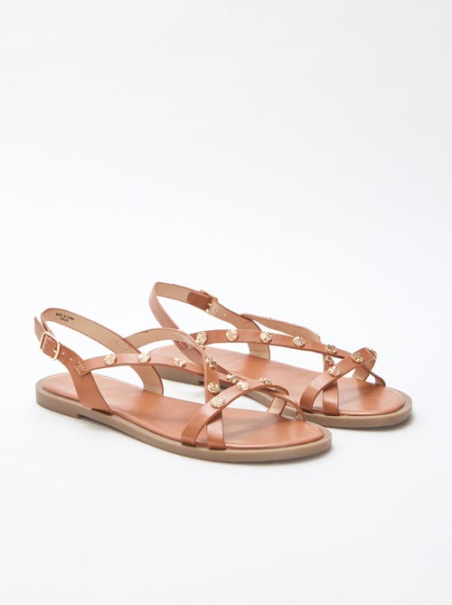 Mules multi-fascette con borchie lucenti - Kiabi