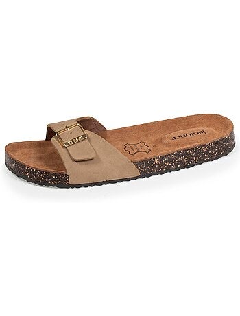 Mules sandali con cinturino extra confortevole, soletta in pelle isotoner