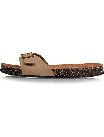 Mules sandali con cinturino extra confortevole, soletta in pelle isotoner