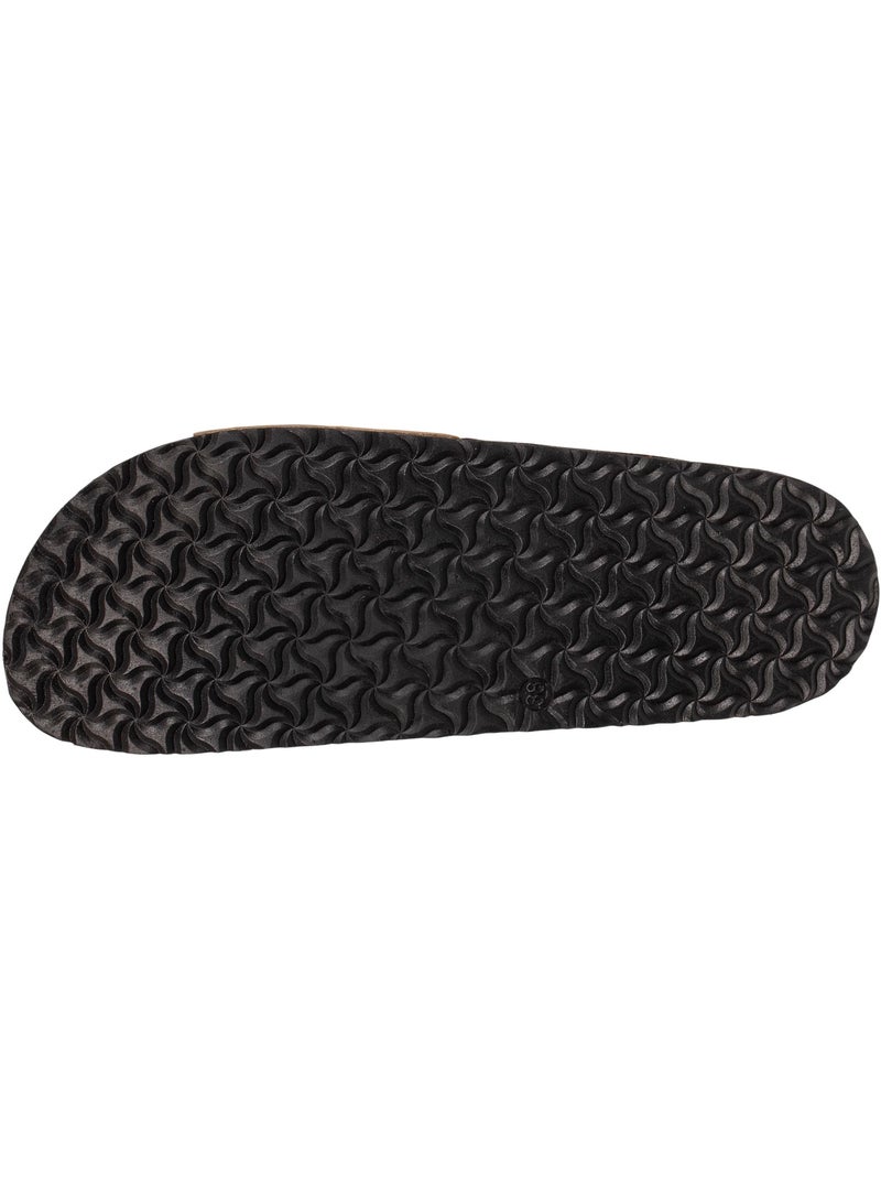 Mules sandali con cinturino extra confortevole, soletta in pelle isotoner Tortora - Kiabi