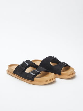 Mules spesse con doppio cinturino