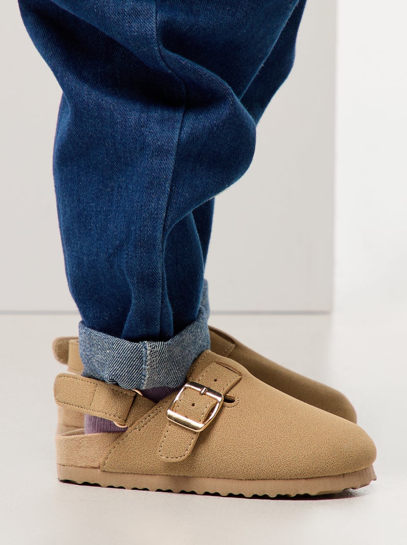 Mules tipo sabot beige - Kiabi