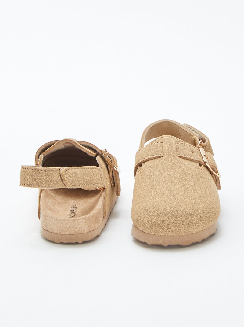Mules tipo sabot beige - Kiabi