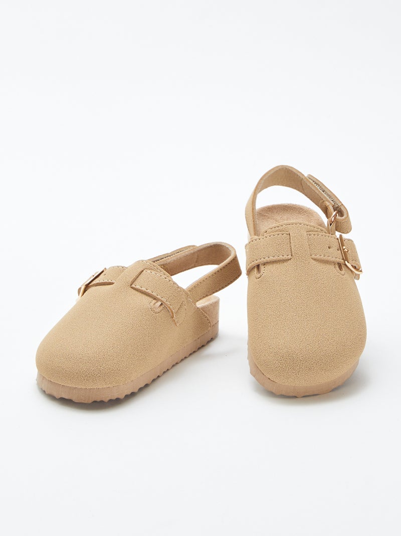 Mules tipo sabot beige - Kiabi
