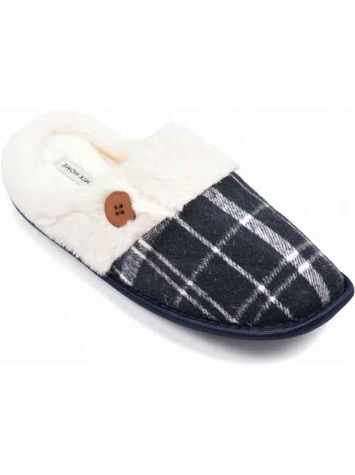 Mules uomo Jacquard scozzese MU9732 - Kiabi Mules uomo Jacquard scozzese MU9732 - Kiabi