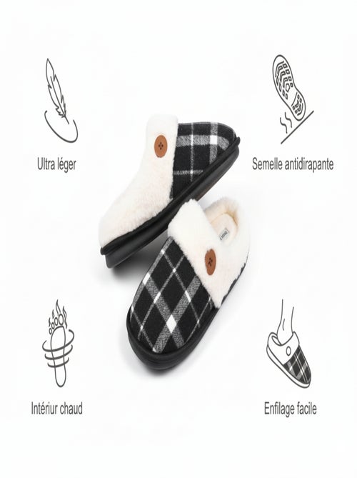 Mules uomo Jacquard scozzese MU9732 - Kiabi