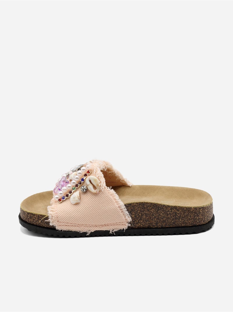 Muli cinturino incrociato Rosa - Kiabi