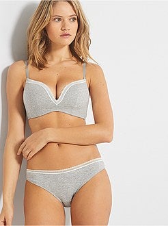 Mutandine cotone gallone pizzo - Kiabi