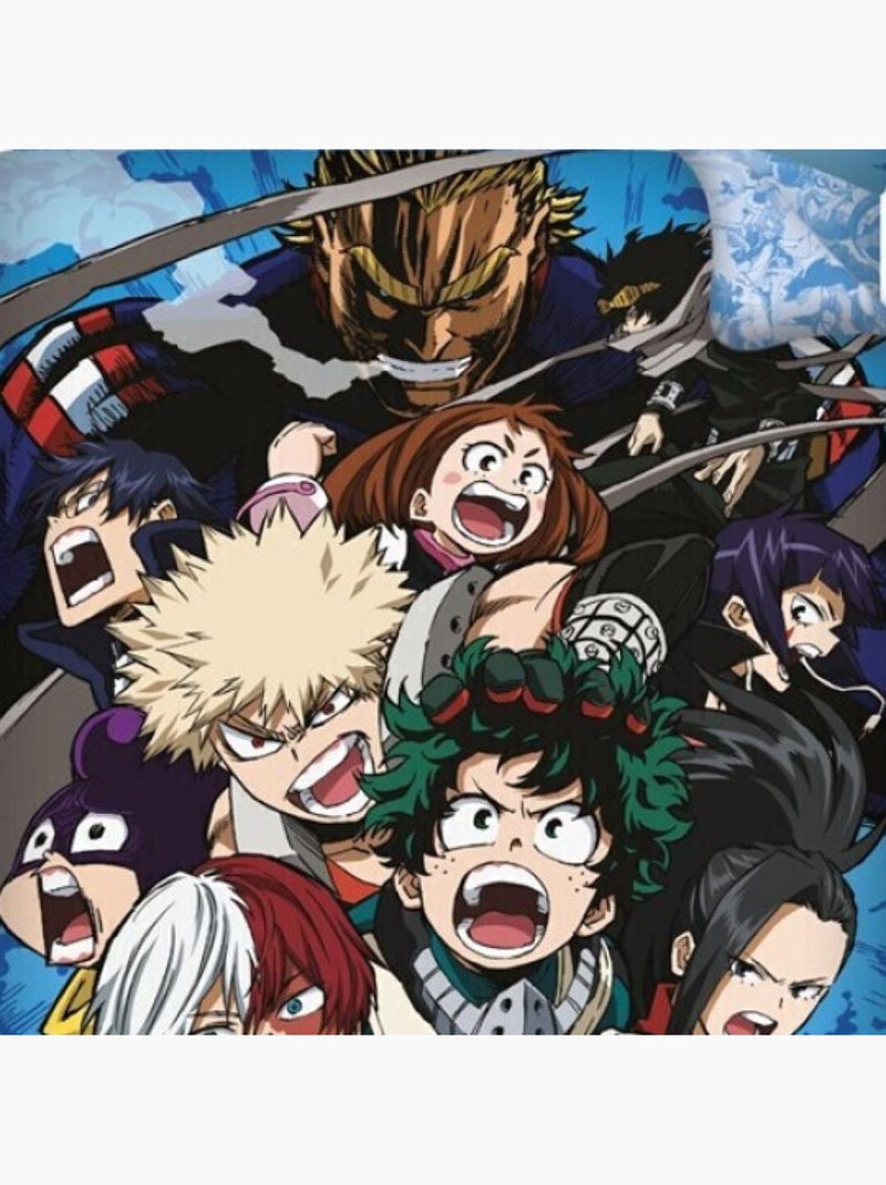My Hero Academia, Set di Biancheria da Letto per Bambino 3 pezzi, Stampato Reversibile 100% Cotone Multicolore - Kiabi